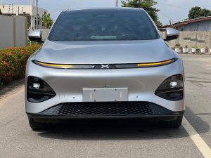 Electric car Xpeng G62023 Model in silver color 
